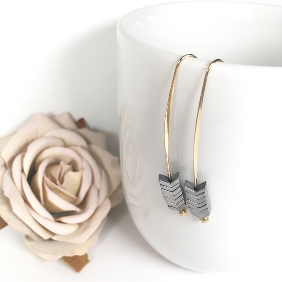 Jewelry - Boho Chevron Geometric Dangle Earrings